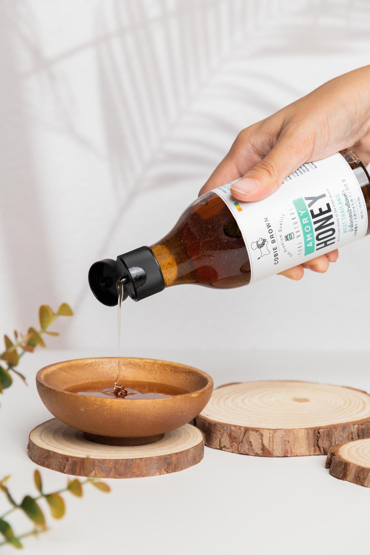 น้ำผึ้งเกสรดอกไม้ป่า Amory 380 กรัม 1 ขวด