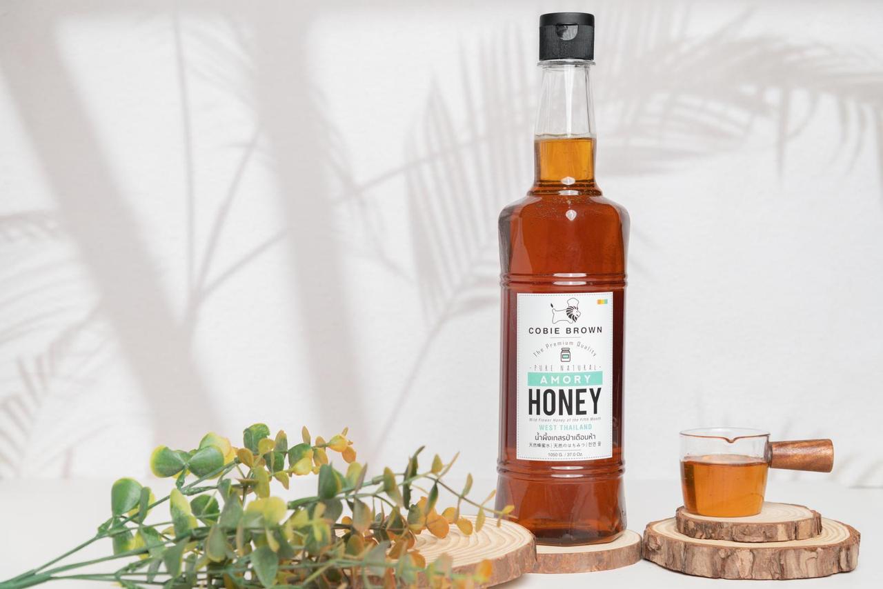 น้ำผึ้งเกสรดอกไม้ป่า Amory 1050 กรัม 1 ขวด