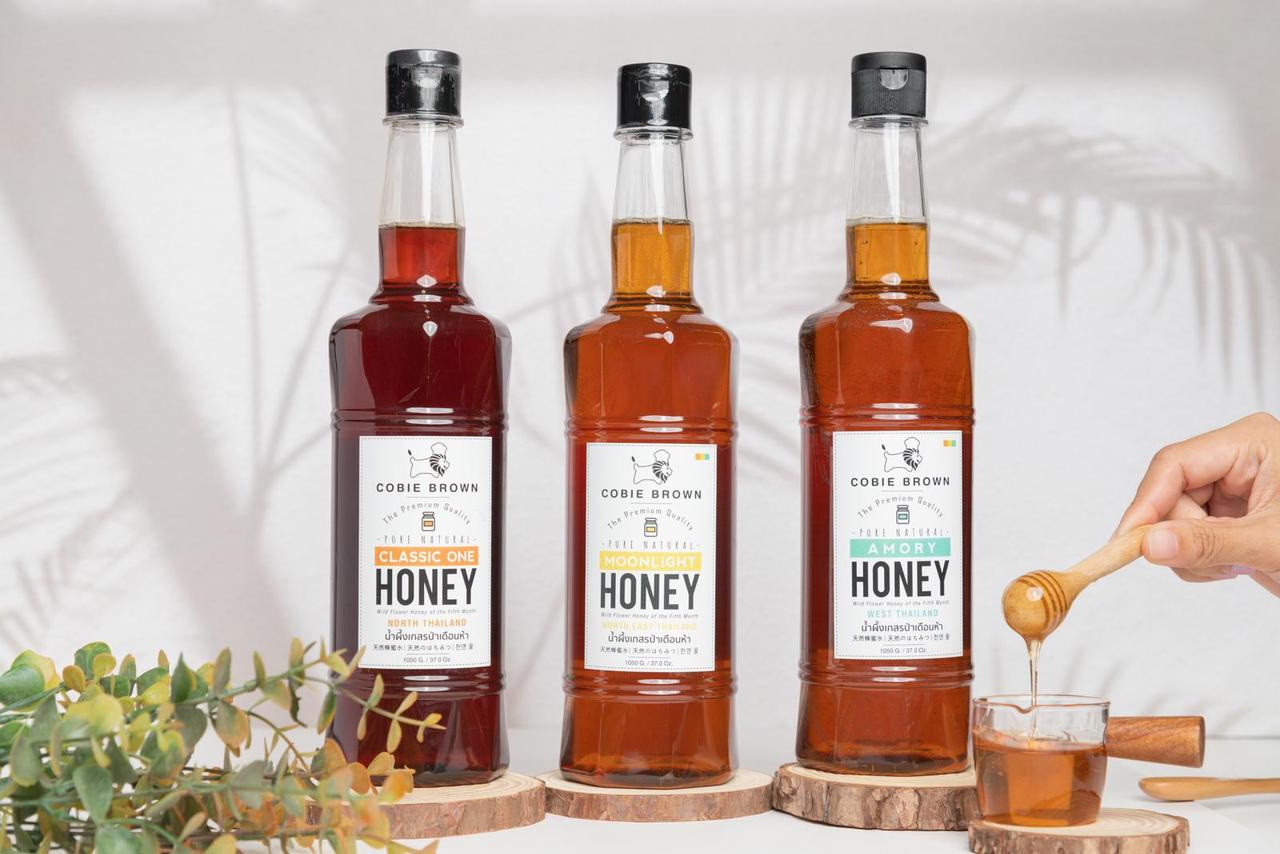 น้ำผึ้งเกสรดอกไม้ป่า 3 ภาค 1050 กรัม 3 ขวด